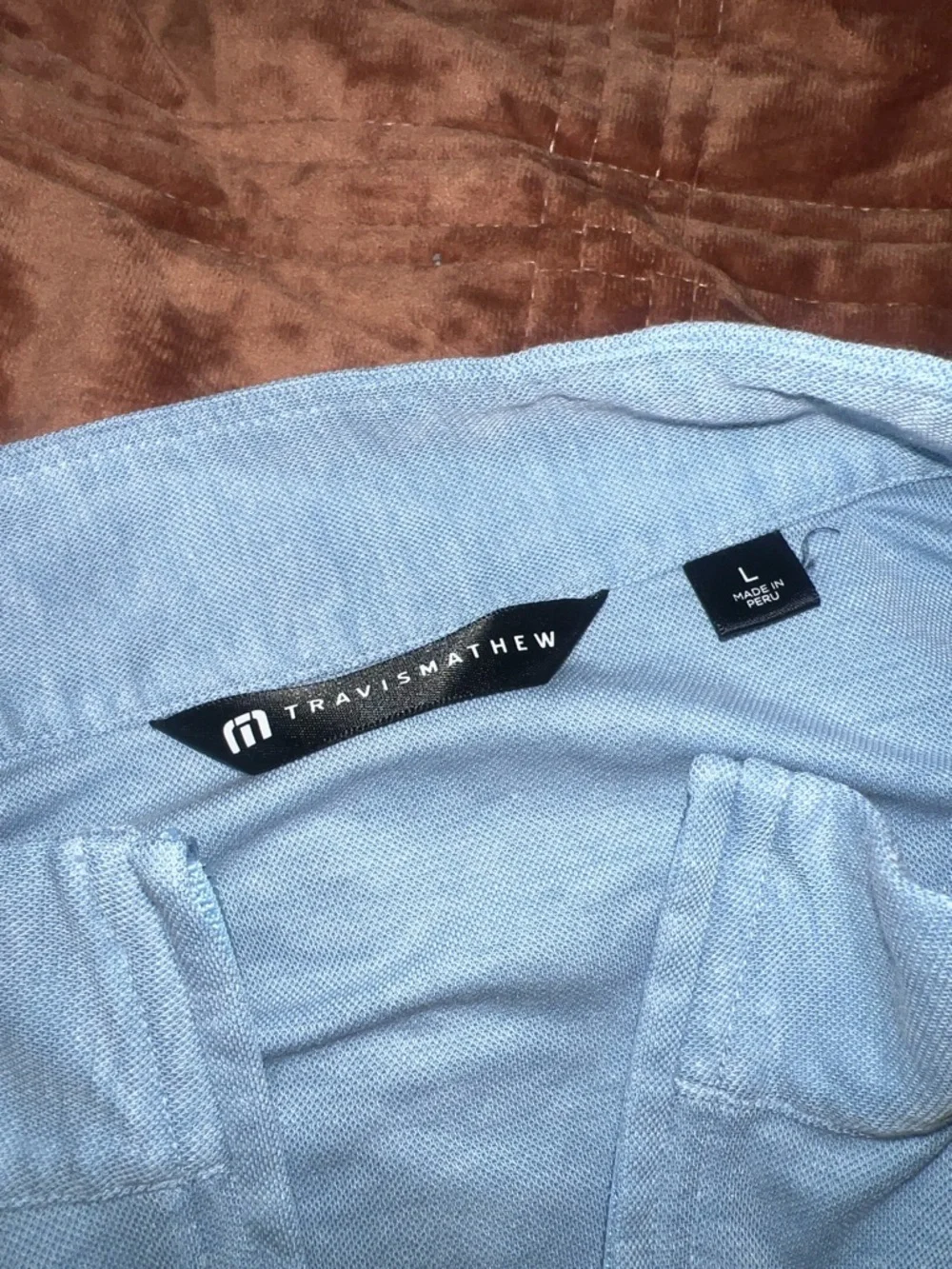 Travis Mathew light blue long sleeve quarter zip
